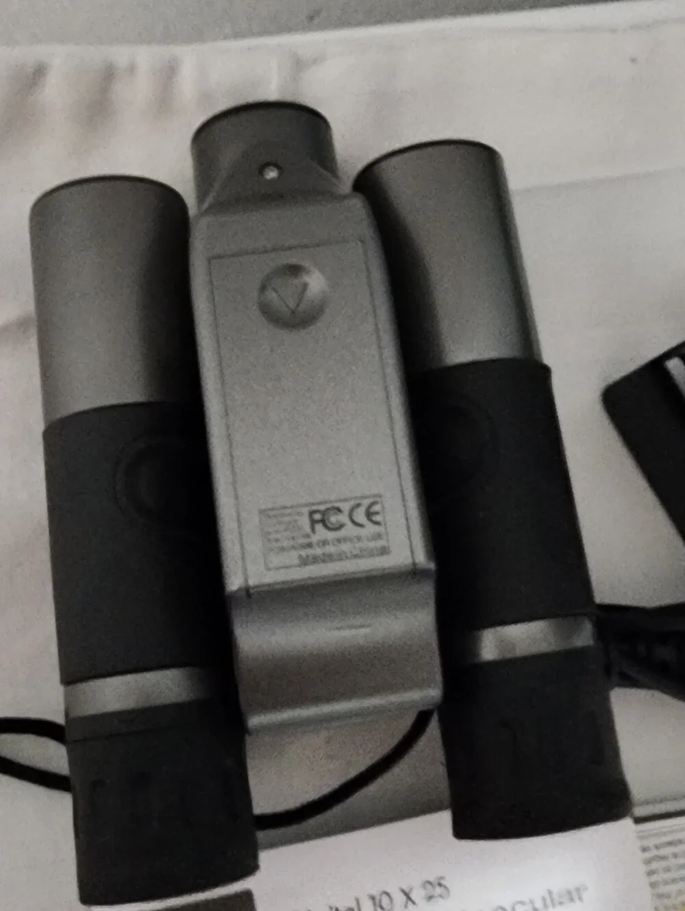 Sharper Image Gray Digital 10x25 Camera Binoculars with USB Cable and Mount